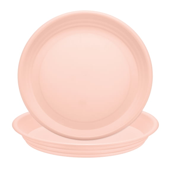 Uxcell 2pcs Plastic Plant Saucer 9.5" Round Drip Tray Flower Pot Saucer, Rose Pink