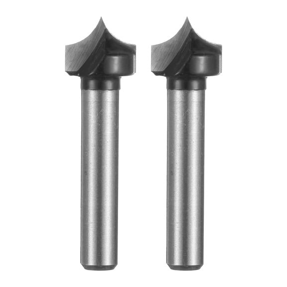 Uxcell 2pcs Point Cutting Roundover Router Bit 1/4" Radius 1/2" Dia CNC Router Bits