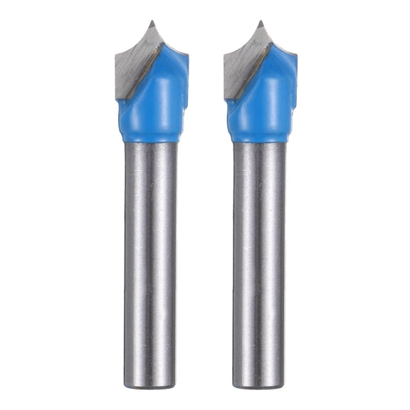 Uxcell 2pcs Point Cutting Roundover Router Bit 3/16" Radius 3/8" Dia CNC Router Bit
