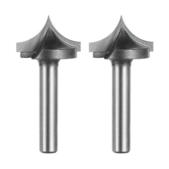 Uxcell 2pcs Point Cutting Roundover Router Bit 7/16" Radius 7/8" Dia CNC Router Bit