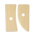 thumbnail image 1 of Uxcell 2pcs Pottery Ribs 12cm 12.7cm Wooden Clay Ceramic Sculpting Tools Set for Finishing Shaping Smoothing, 1 of 5