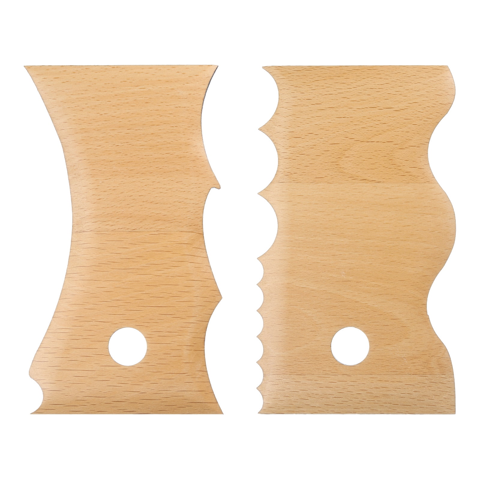 Uxcell 2pcs Pottery Ribs Trimming Tools Pottery Profile Big Wave Design ...