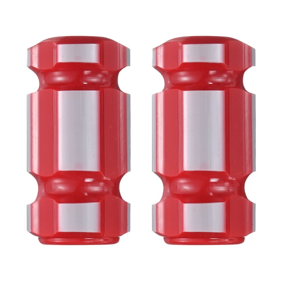 Uxcell 2Pcs Pre-Drilled Blank Screwdriver Tool Handles 10.3mm Hole 55mm Length Plastic Replacement Grips, Red Grey