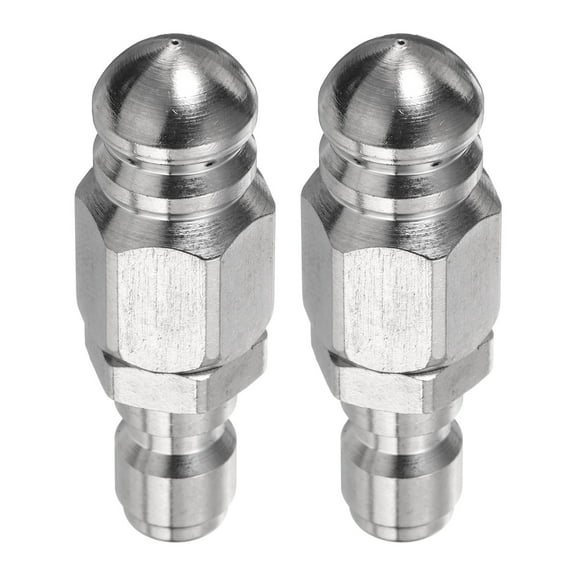 Uxcell 2pcs Pressure Washer Sewer Nozzles 1/4" Quick Connect 5000 PSI Drain Blaster