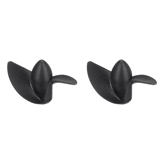 Uxcell 2pcs RC Boat Propeller, 2 Blades Propellers 4mm Hole Dia 35mm OD 25mm Pitch Copper Core CW Clockwise Rotating Drill Propeller for RC Boat, DIY Ship Model, Black