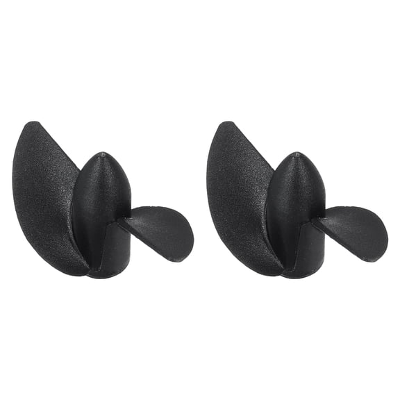 Uxcell 2pcs RC Boat Propeller, 2 Blades Propellers 4mm Hole Dia 39mm OD 27.5mm Pitch Copper Core CCW Clockwise Rotating Drill Propeller for RC Boat, DIY Ship Model, Black
