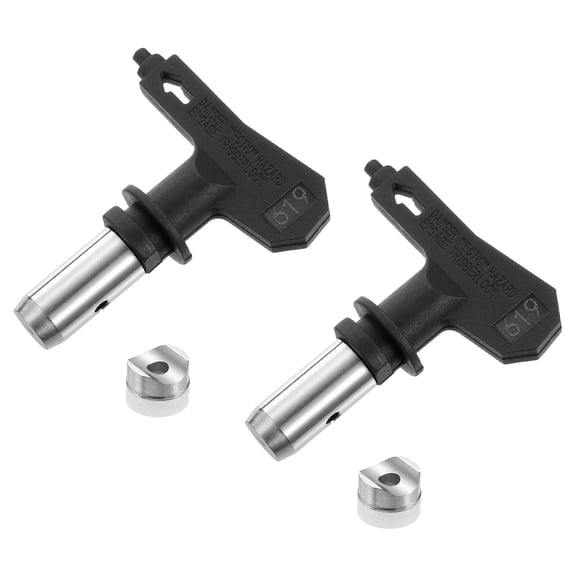 Uxcell 2pcs Reversible Spray Tips for Airless Sprayer 619 Paint Spray Nozzle Tips Sprayer Machine Parts, Black