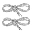thumbnail image 1 of Uxcell 2pcs Rhinestone Shoe Laces 47" Length  Bling Crystal Shoe Laces for Sweatpants Shorts Sneakers, White, 1 of 6