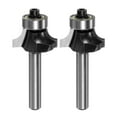 thumbnail image 1 of Uxcell 2pcs Roundover Router Bit 1/4 Shank 3/16" Radius Carbide Tipped Woodworking Tool, 1 of 7