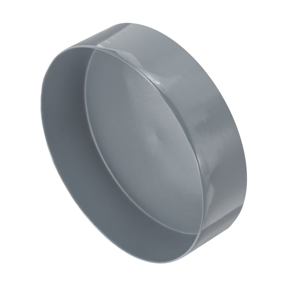 Uxcell 2pcs Rubber End Caps 200mm(7 7/8 inch) ID Vinyl Round Tube Bolt Cap Cover Screw Thread Protectors Light Gray