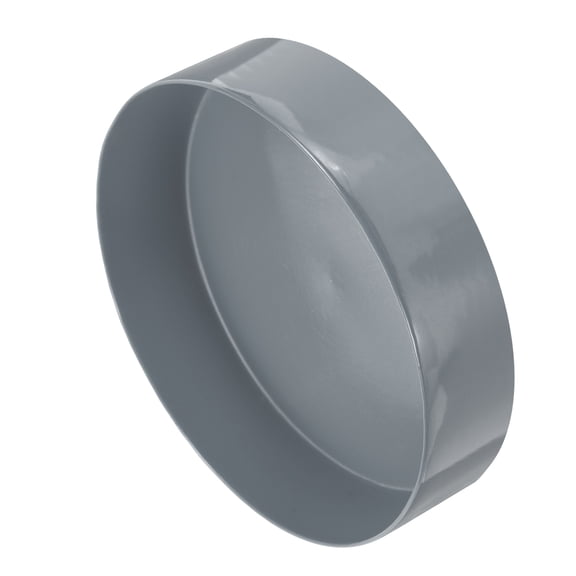Uxcell 2pcs Rubber End Caps 225mm(8 7/8 inch) ID Vinyl Round Tube Bolt Cap Cover Screw Thread Protectors Light Gray