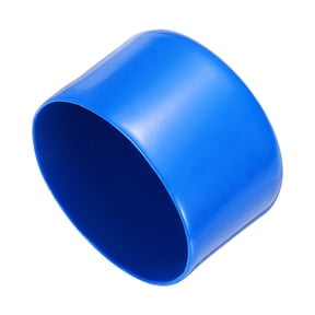 Uxcell 2pcs Rubber End Caps 60mm(2.4 inch) ID Vinyl Round Tube Bolt Cap Cover Screw Thread Protectors Blue
