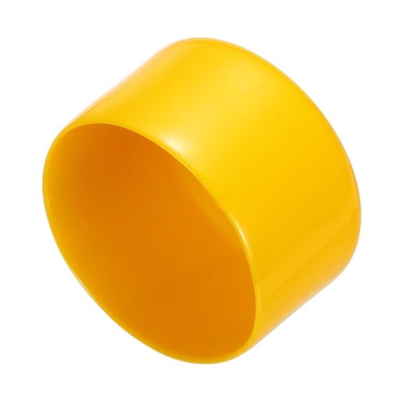 Uxcell 2pcs Rubber End Caps 63mm(2.5 inch) ID Vinyl Round Tube Bolt Cap Cover Screw Thread Protectors Yellow