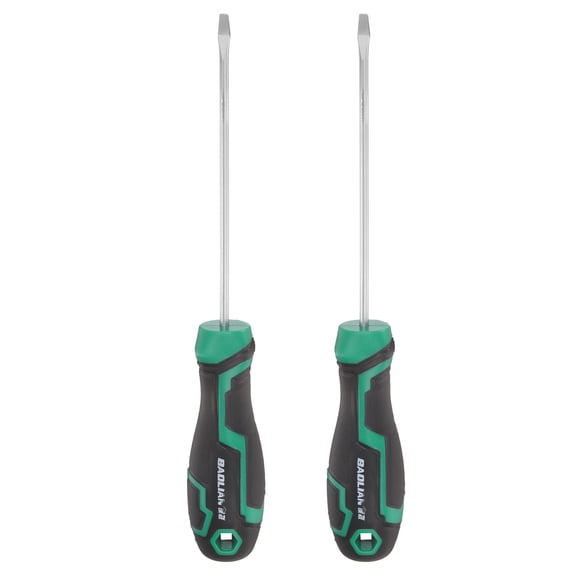Uxcell 2pcs SL3 Flat Head Screwdriver 7.1" Length S2 Steel Magnetic Slotted Screwdrivers for Fastening Loosening DIY Repairing