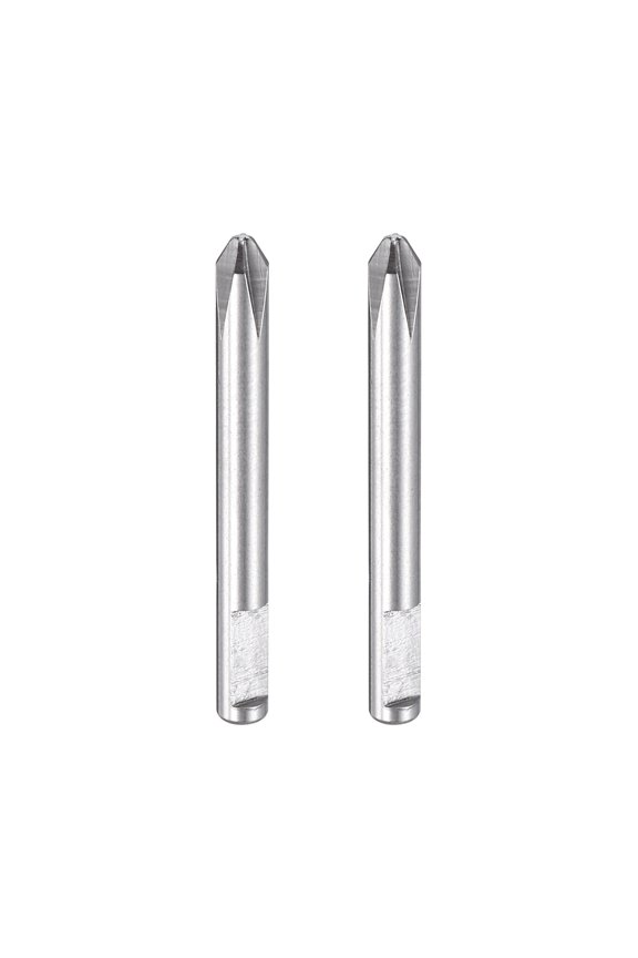 2pcs Screwdriver Replacement Blade 2mm Phillips Head No Magnetic 0.8" (20mm) Long CR-V Steel Precision Screwdriver Bit with Round Shank for Watch Eyeglasses Jewelry Repair