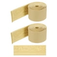 thumbnail image 1 of Uxcell 2pcs Self-Adhesive 3D Wall Edging 90"x3.1" Flexible Peel and Stick Molding Trim for Wall Mirror Door Wardrobe Gap Sealing, Gold Tone, 1 of 6