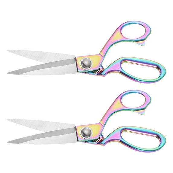 Uxcell 2pcs Sewing Scissors Stainless Steel Tailor Scissors Color Plating Scissors