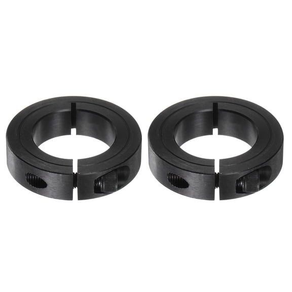 Uxcell 2pcs Shaft Collars 1-1/4" Bore 2-1/16" OD 1/2" Width Single Split Axle Clamp-On Collar with Set Screw