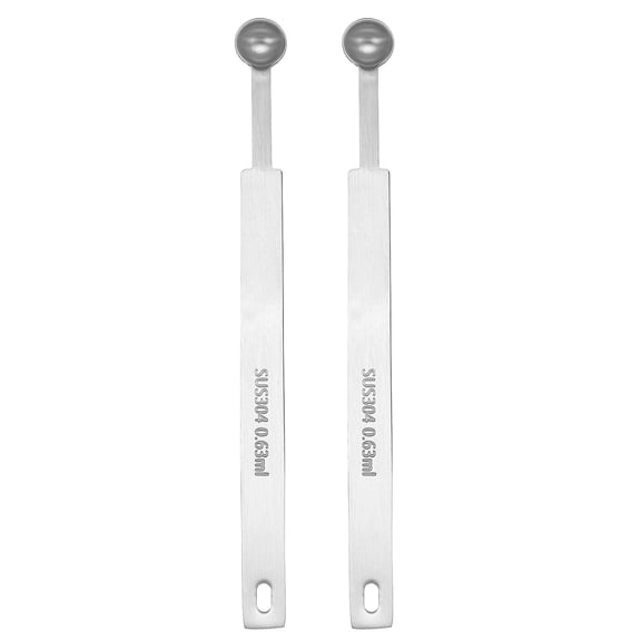 Uxcell 2pcs Single Measuring Spoon 1/8tsp (0.63ml) Stainless Steel Spoon