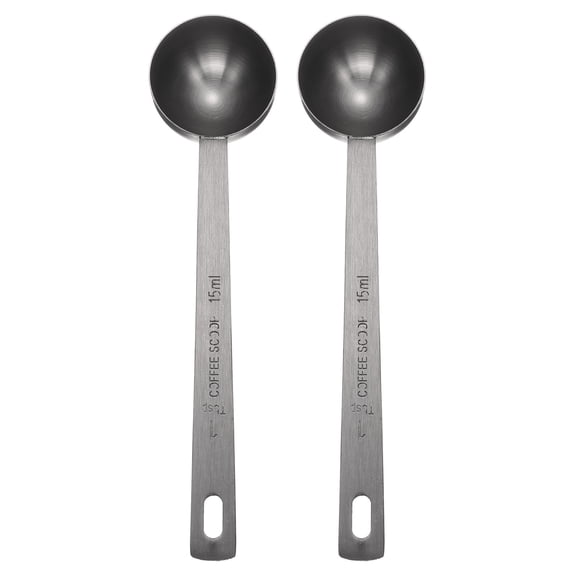 Uxcell 2pcs Single Measuring Spoon 1tbsp (3tsp, 15ml) Stainless Steel Spoon, Black