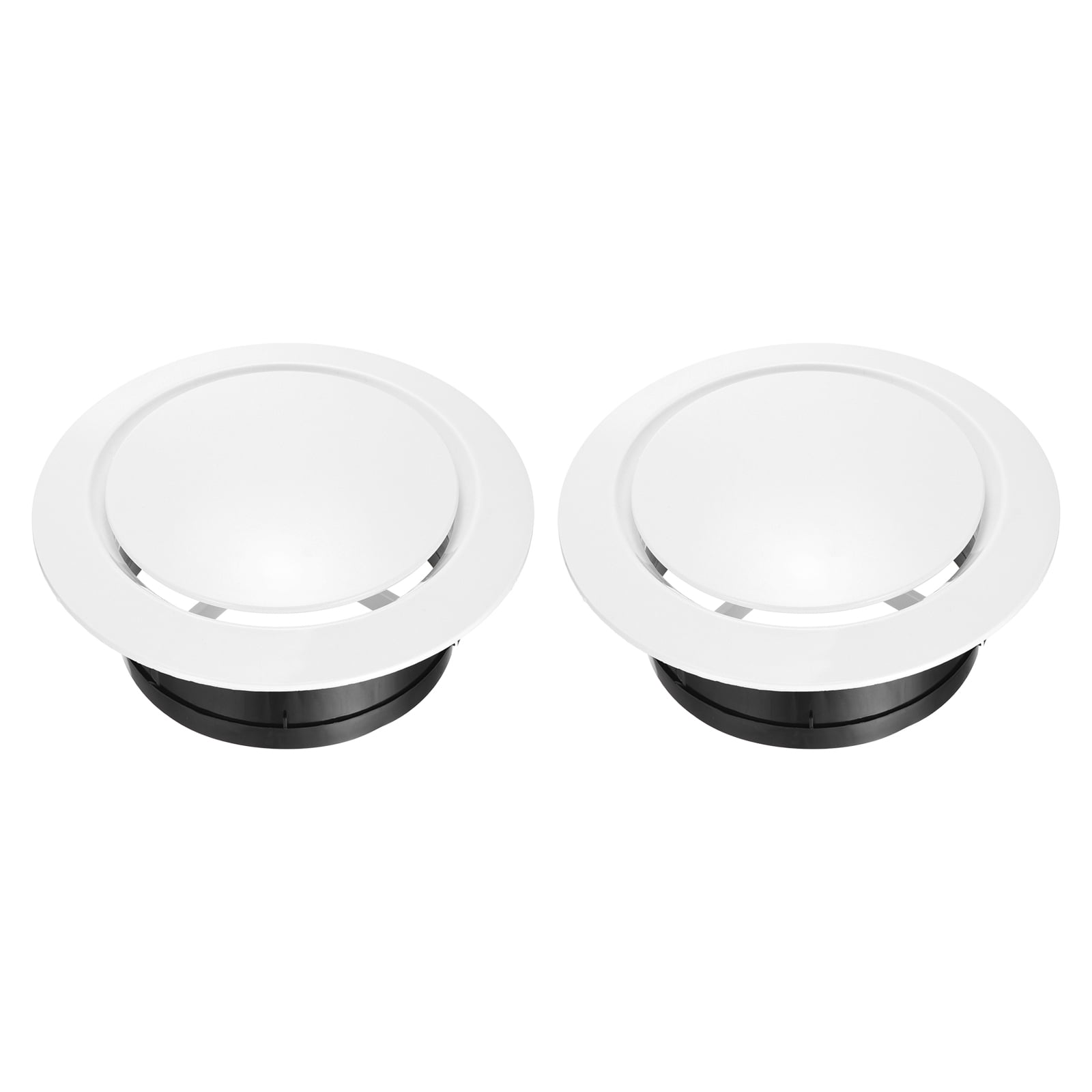 Uxcell 2pcs Soffit Vent 6" ABS Adjustable Round Vent Cover Grille Cover Ceiling Diffuser for Home Bathroom Office Kitchen Ventilation System