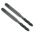 thumbnail image 1 of Uxcell 2pcs Spiral Flute Thread Taps 10-24 UNC H2 Machine Threading Tap Bit, Nitrided Coated Screw Tapping Repair Tool, M2 High-Speed Steel (HSS6542), 1 of 6