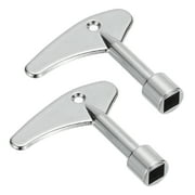 Uxcell 2pcs Square Spanner Key, Square Utility Service Keys Socket Universal Lock Key for Gas Elevator Lift Door