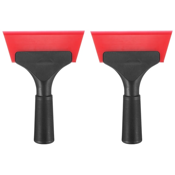 Uxcell 2pcs Squeegee 5 Inch Length Auto Water Blade Shower Squeegee with Non-Slip Handle for Car Windshield Window Cleaner Glass Door, Red