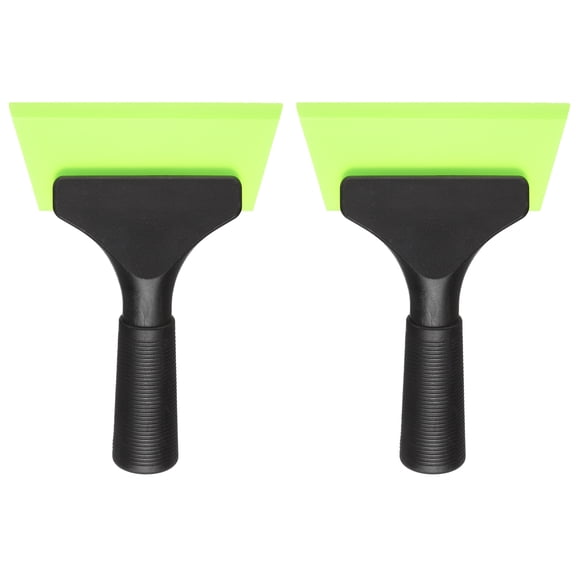 Uxcell 2pcs Squeegee 5 Inch Long Auto Water Blade Shower Squeegee with Non-Slip Handle for Car Windshield Window Cleaner Glass Door, Green