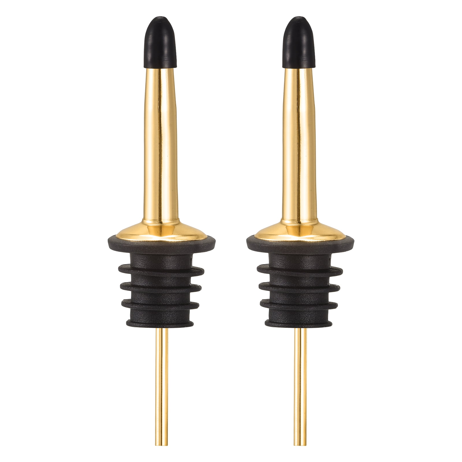 Uxcell 2pcs Stainless Steel Liquor Pourers, Wine Pourers with Rubber ...