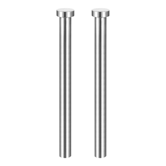 Uxcell 2pcs Straight Ejector Pin 1/2" Dia 150mm (5.9") Long GCR15 Round Tip Straight Punch