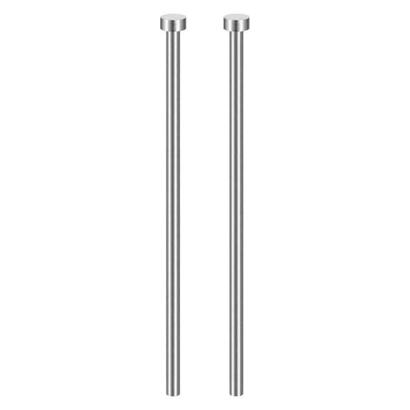 Uxcell 2pcs Straight Ejector Pin 13/64" Dia 150mm (5.9") Long GCR15 Round Tip Straight Punch