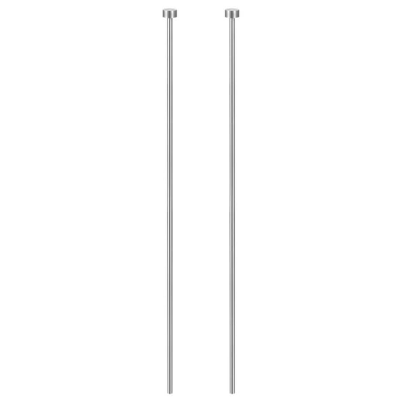 Uxcell 2pcs Straight Ejector Pin 3/32" Dia 250mm (9.8") Long GCR15 Round Tip Straight Punch