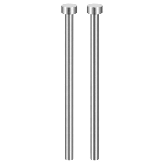 Uxcell 2pcs Straight Ejector Pin 7/32" Dia 100mm (3.9") Long GCR15 Round Tip Straight Punch