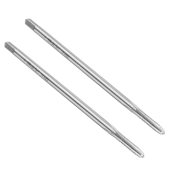 Uxcell 2pcs Straight Flute Taps 6-32 UNC Thread 4" Extra Long Screw Tapping