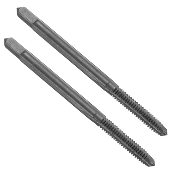 Uxcell 2pcs Straight Flute Thread Tap 4-40 UNC Nitride Coated Screw Tapping Tool