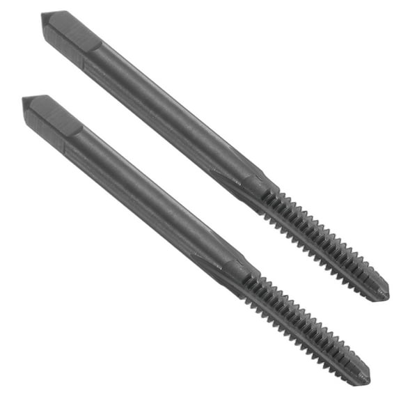 Uxcell 2pcs Straight Flute Thread Tap 6-32 UNC Nitride Coated Screw Tapping Tool