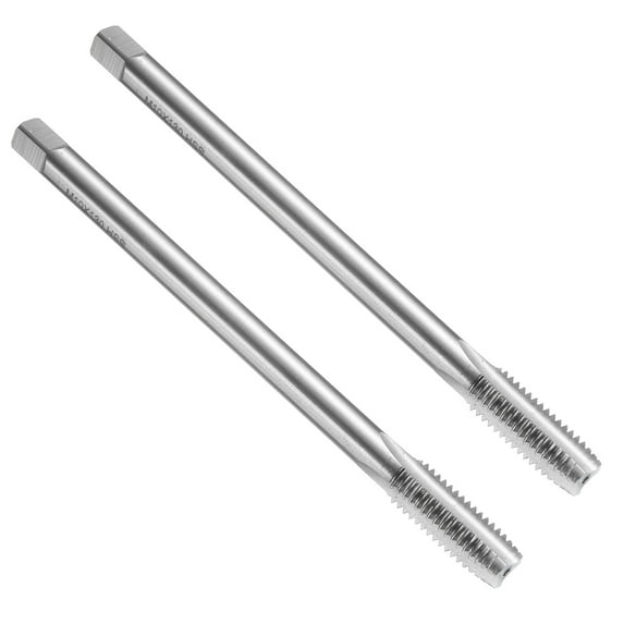 Uxcell 2pcs Straight Flute Thread Taps, M10 x 1.5 H2 130mm Extra Long Metric Screw Machine Tap Threading Tapping Tools