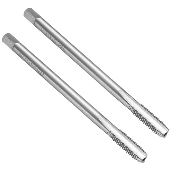 Uxcell 2pcs Straight Flute Thread Taps, M7 x 1 H2 100mm Extra Long Metric Screw Machine Tap Threading Tapping Tools
