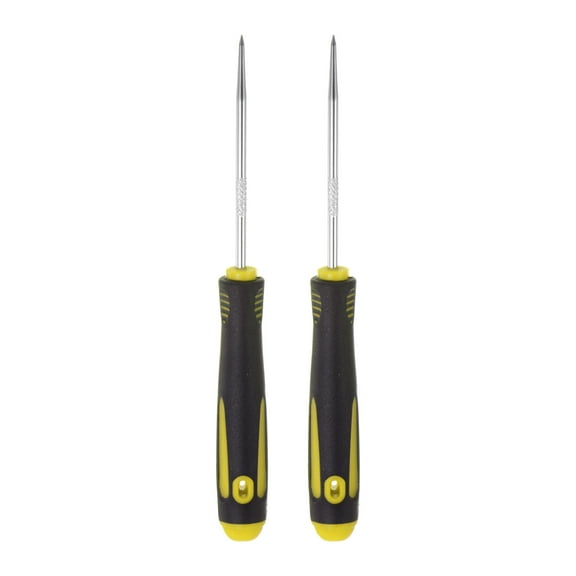 Uxcell 2pcs Straight Picks 165mm Zinc Alloy Rubber for O Rings, Black Yellow