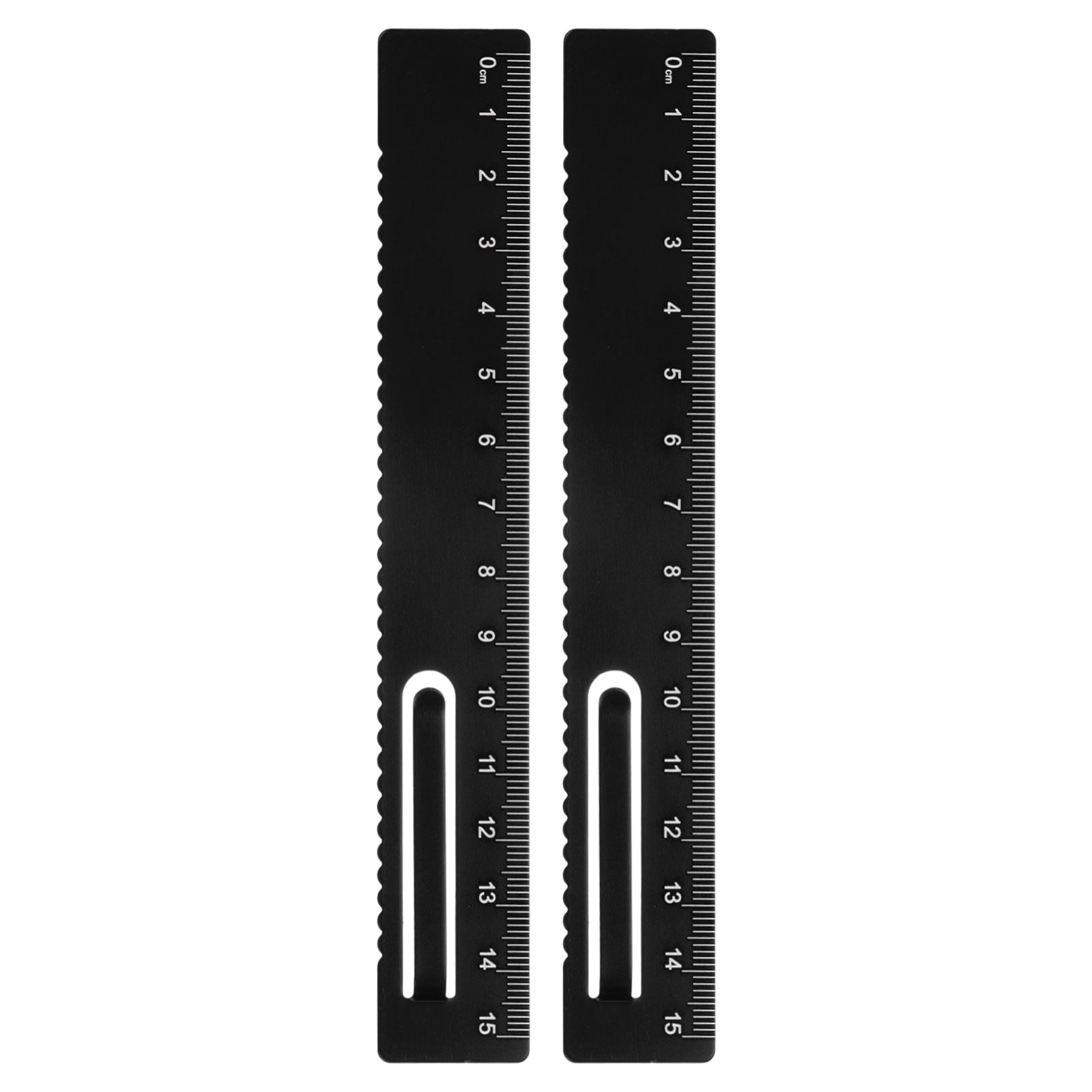 Uxcell 2pcs Straight Ruler 15cm Metric Metal Aluminum Alloy Measuring ...