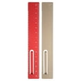 thumbnail image 1 of Uxcell 2pcs Straight Ruler 15cm Metric Metal Aluminum Alloy Measuring Bookmark Clip Ruler Scale Tool for Measure Study Reading Classroom Office, Red/Gold, 1 of 7