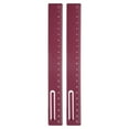 thumbnail image 1 of Uxcell 2pcs Straight Ruler 20cm Metric Metal Aluminum Alloy Measuring Bookmark Clip Ruler Scale Tool for Measure Study Reading Classroom Office, Dark Red, 1 of 7