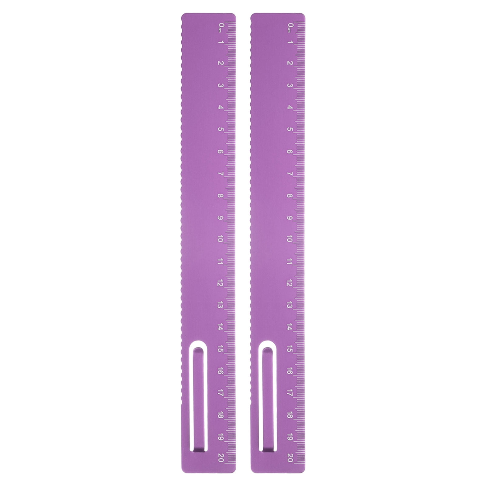 Uxcell 2pcs Straight Ruler 20cm Metric Metal Aluminum Alloy Measuring ...
