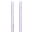 thumbnail image 1 of Uxcell 2pcs Straight Ruler 11.81" Metric SAE Aluminum Rulers with Hole Purple, 1 of 7
