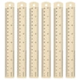 thumbnail image 1 of Uxcell 6pcs Straight Ruler 7.87" Metric SAE Aluminum Rulers with Hole Beige, 1 of 7