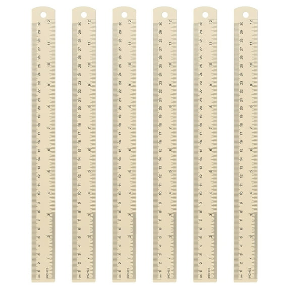 Uxcell 6pcs Straight Ruler 11.81