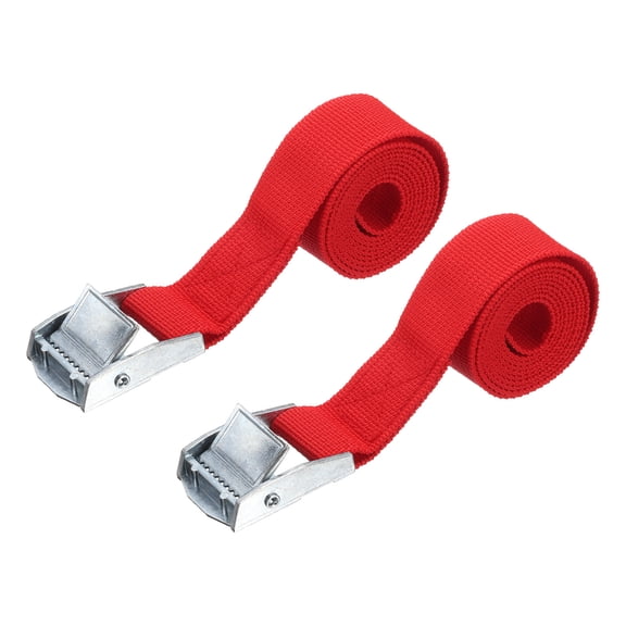 Uxcell 2pcs Straps Tie Downs 3.28 ft x 0.98" 551lb Safe Work Load, Red