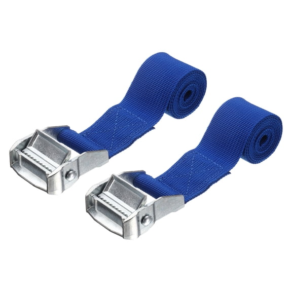 Uxcell 2pcs Straps Tie Downs 3.28 ft x 1.5" 772lb Safe Work Load, Dark Blue