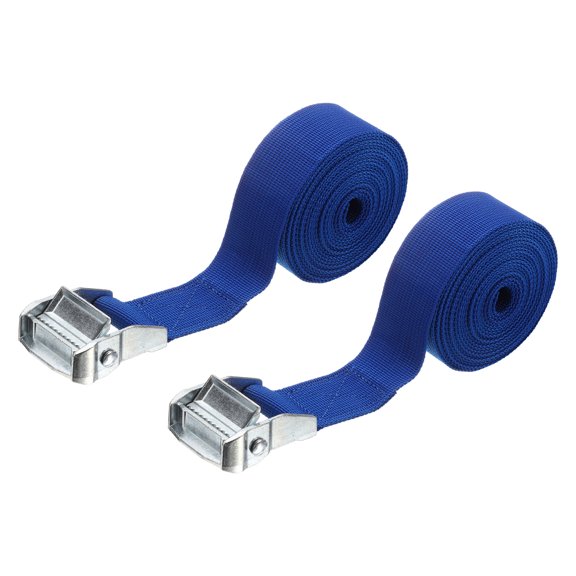 Uxcell 2pcs Straps Tie Downs 9.84 ft x 1.5" 772lb Safe Work Load, Dark Blue